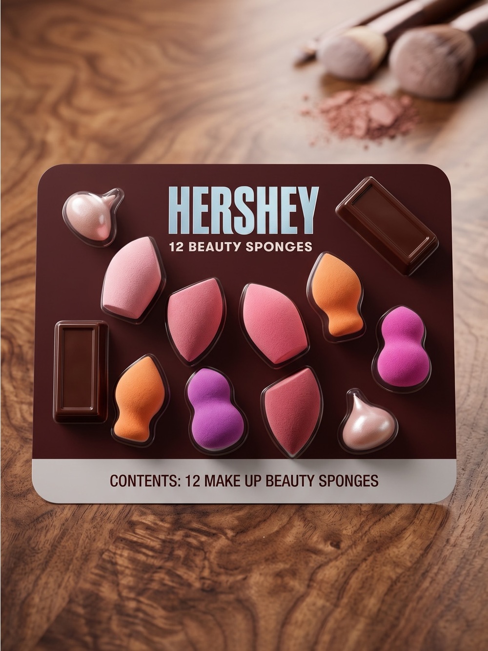 Hershey’s Candy 12 Beauty Makeup Sponge Set New